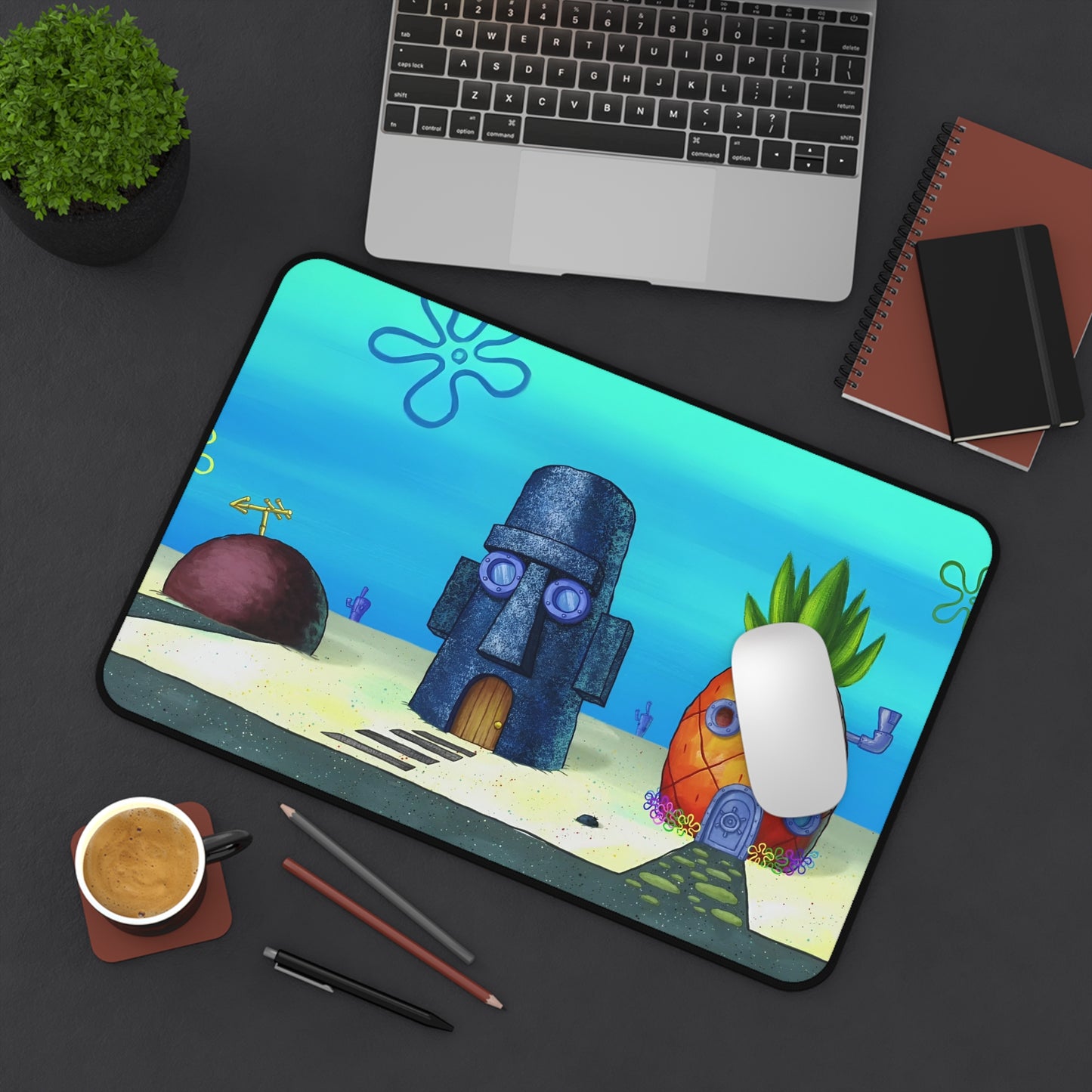 Mouse Pad Sponge Bob Squidward Patrick Star House Desk Mat